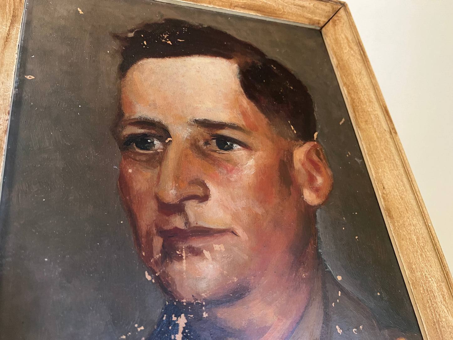 Vintage Framed Soldier Painting
